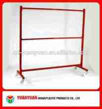 Launary roll cart/Nestable garment rail/Cloth hand trolley/Red garment cart