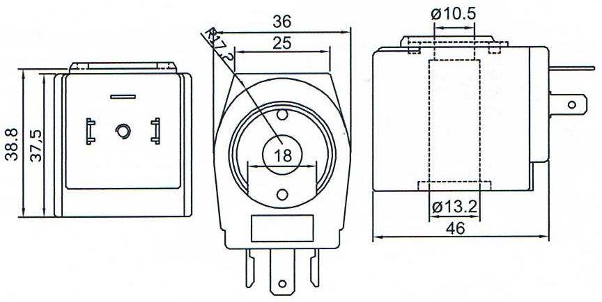 Dimension of BB13237513 Solenoid Coil: