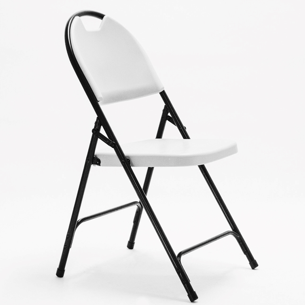 Plastic folding chair with strong bearing capacity