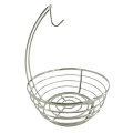 kitchen storage metal fruit basket with banana holder