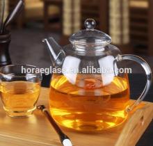 Flower Design Clear Hot Pot Set Pyrex Glass Tea Press Pot Glass tea pot