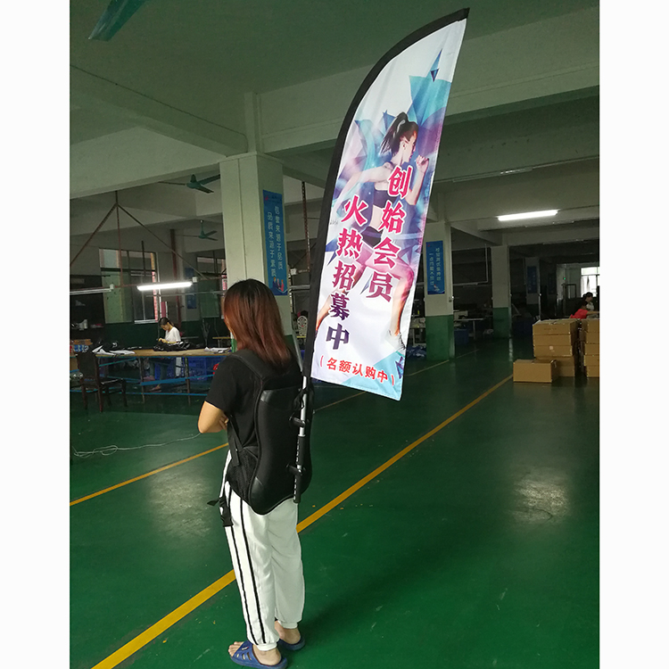 hot sale outdoor feather banner double side with flag pole