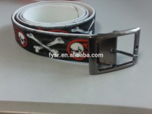 Person cranial head printing/Crossbones printing waist belts for punk