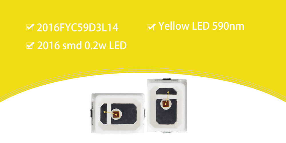 2016FYC59D3L14 Amber standard LED SMD