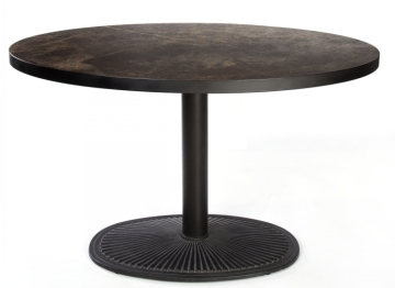 Faux Marble Wooden Restaurant Round Fireproofing Tables