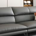 Ruang tamu seni kulit minimalis lurus sofa