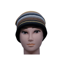 Trendy Striped Pom Pom Knitted Beanie