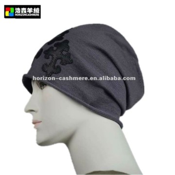 Wool and Cashmere blended Knitted Pattern Hat, Knitting Pattern Peruvian Hat