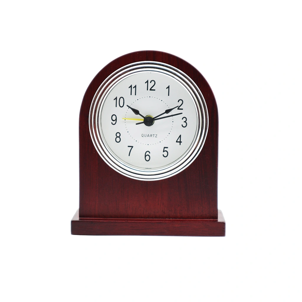 Hotel Guest Room Bedside Solid Wood Table Quartz Clock