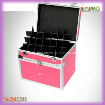 Cor rosa fácil transportar alça de alumínio esmalte caso polonês (saccam015)