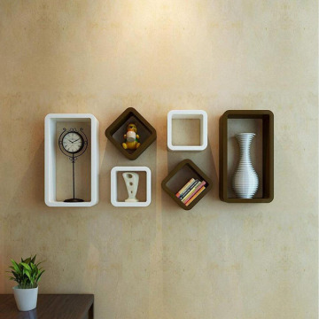 Wood MDF Rack Mount Wall Shelves Decorative