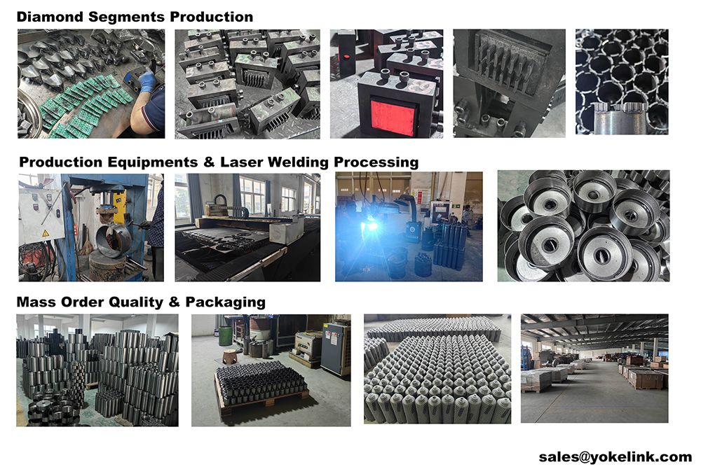 Yokelink gyémánt magfúrószár gyártási folyamata és a gyár bemutatása Yokelink Diamond Core Drill Bit Production Process and Factory Shown