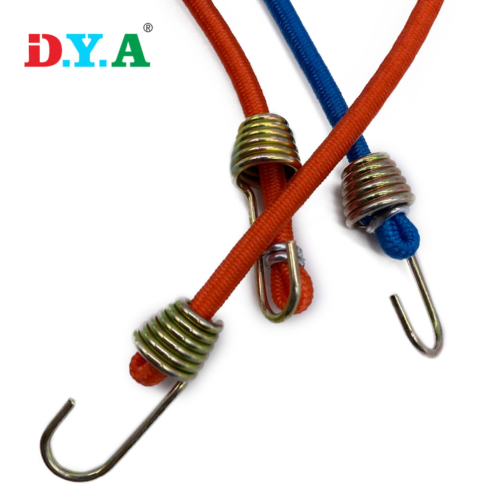 Wholesale high quality bungee cord elastic rope with metal hook