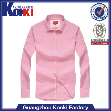 lightweight cotton pink men's long sleeve shirt dresses