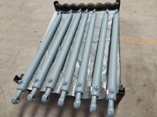 Double acting hydraulic cylinder for agricultural machine