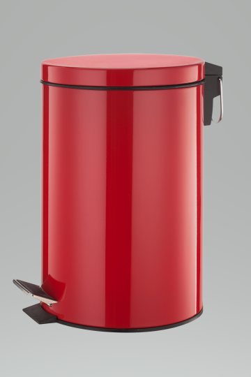 Red Color Stainless Steel Trashbin