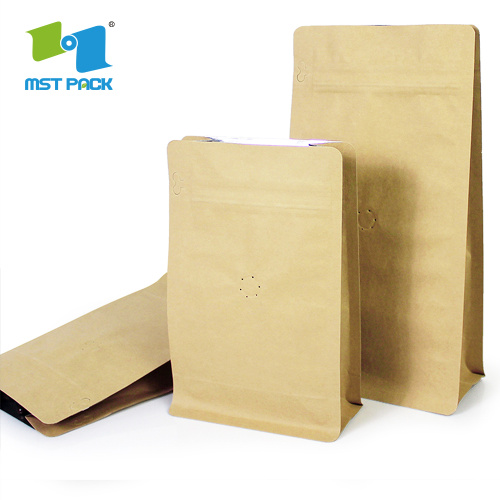 Biodegradable Custom Printed Kraft Paper Coffee Bags