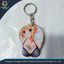 3D sexy girl shape rubber key ring