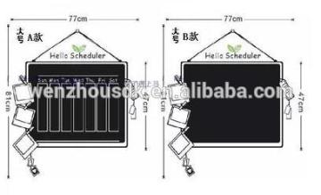 Custom self adhesive Chalkboard paint weekly Calendar Wall Sticker