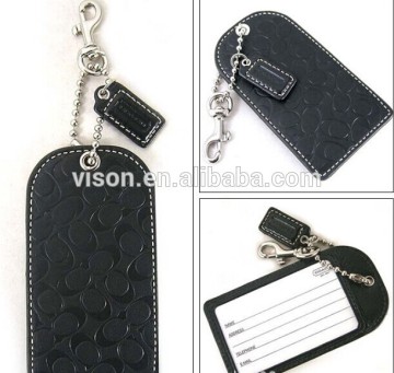 leather luggage tag/pu luggage tag/sample luggage tag