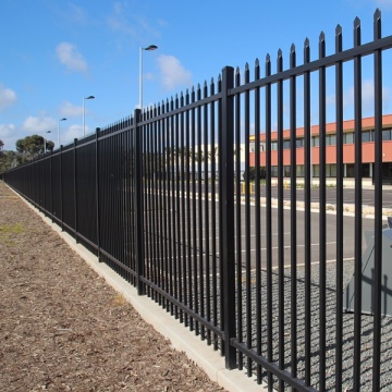 Two Railings Spear Top Ornamental Iron Fence