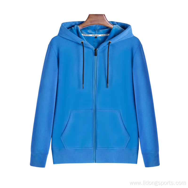 wholesale custom 100%cotton unisex zipper sweatshirt clothes