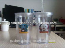 plactis water cups with straw(bpa free,pass SGS)