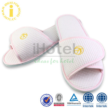 Women Fancy Pink Open Toe Bathroom Hotel Slippers