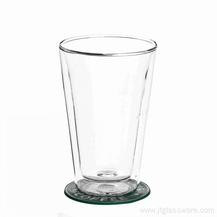 Twin Walled Glass Cup With Custom Logo