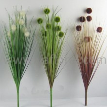 2015 Hot Sale Green bunch With 7 Grass Balls Artificial Dried Flowers Grass Bunch