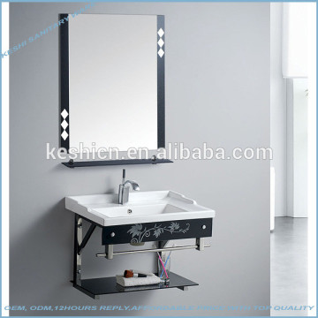 KS256 stainless steel stent glass modern bathroom vanities