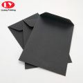 Envelopes personalizados embalagens em envelope de papel preto fosco A5