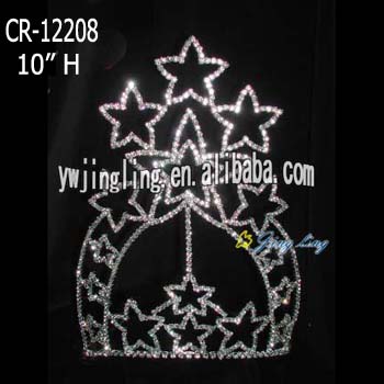 Large tiara star shape pageant crown