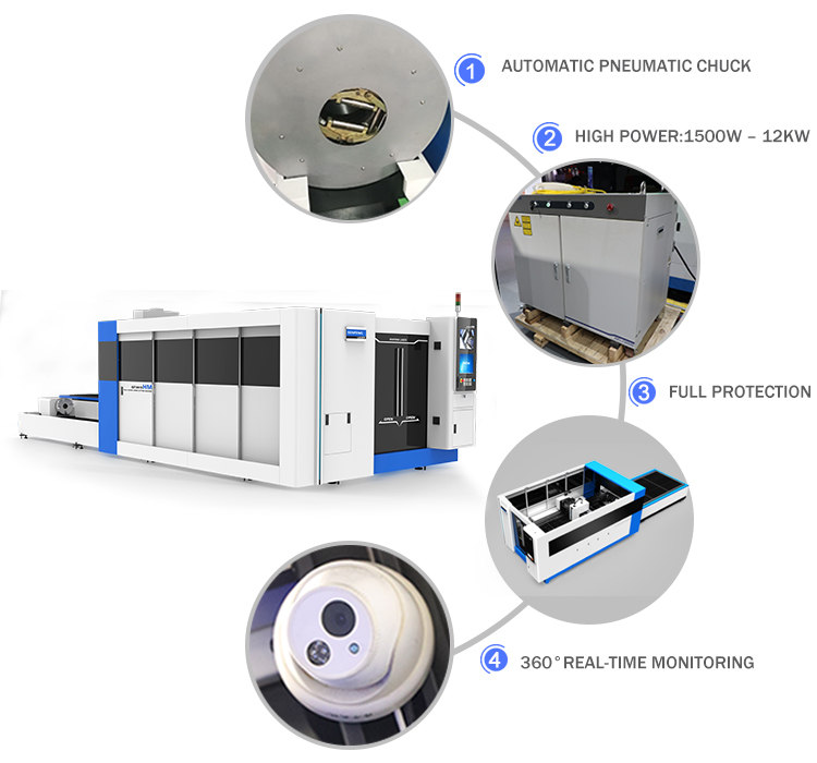 SENFENG Tube sheet integrated fiber laser cutting machine with 3000 watt SF 3015HM