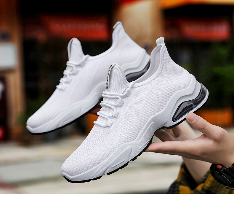 2021 men shoes Breathable Soft-soled Running Shoes Comfortable non-slip Flying Woven Air Cushion men's Shoes Sport