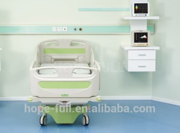 medical bed with touch screen central device
