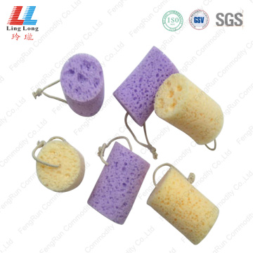 Loofah cylinder bath sponge