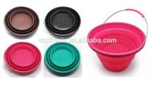 Foldable silicone bucket