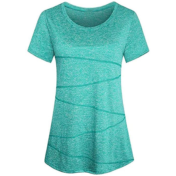 Cationic Breathable Fashion Solid Color Round Neck Short Sleeve T-Shirt
