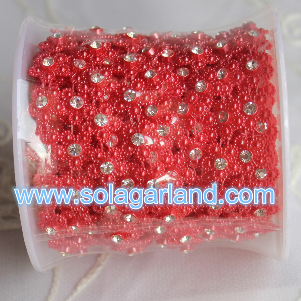 Rhinestone Flower Ribbon