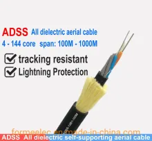 Optical Cable ADSS 12 Core Fiber Optic Cable ADSS All Dielectric Aerial Cable