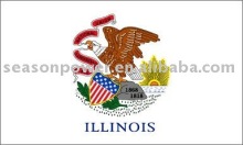 New 3x5 Illinois American state polyester flags