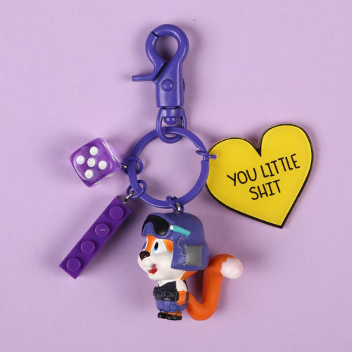 Dog Plastic Keychain Accessory