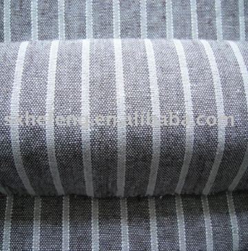 Yarn Dyed Stripe Linen/Cotton fabric