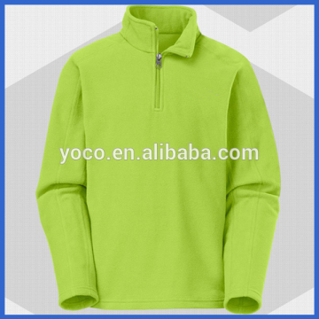 1/4 zip placket green thick fleece jackets