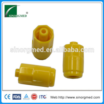 Yellow and Transparent Medical Use Heparin Cap