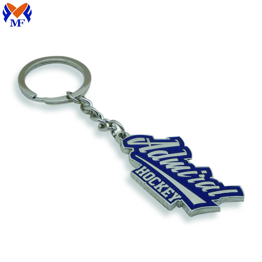 Metalen Custom Logo Die Cut sleutelhangers