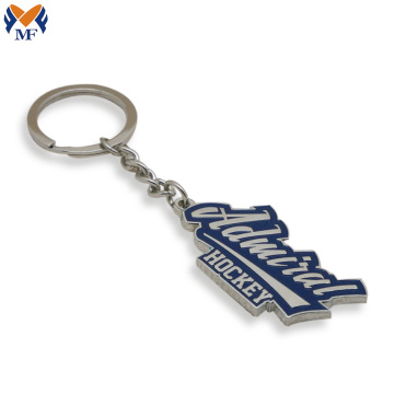 Metal Custom Logo Die Cut keychains