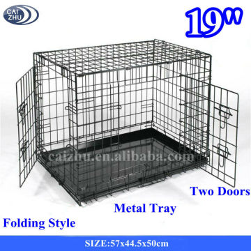 19" Two Doors Folding Wire Puppy Crates