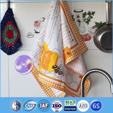 wholesale custom printed 100% cotton decorative tea towels